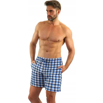 Pánské pyžamové kraťasy Milo 2 bavlněné hladké Jeans 4XL