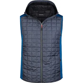 Pánská vesta James&amp;Nicholson Pánská vesta JN768 Royal Melange-Anthracite Melange XXL