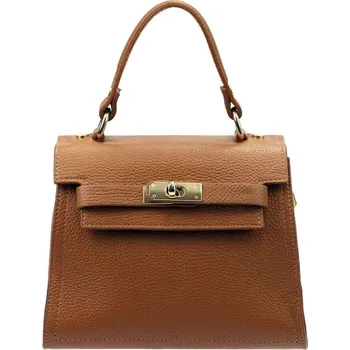 Kabelka Luka kabelka kufřík z pravé kůže béžová