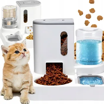 Miska pro psa 2V1 VÝDEJNÍK VODY A KRMIVA AUTOMATICKÁ MISKA PRO KOČKY A PSA DÁVKOVAČ NAPÁJEČKA