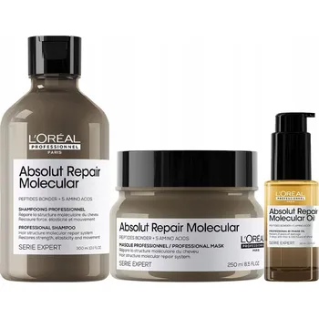 Šampon Absolut Repair Molecular sada pro poškozené vlasy šampon, maska, olej 30 ml
