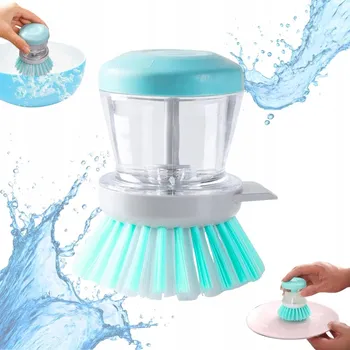 Mycí prostředek KARTÁČ NA MYTÍ NÁDOBÍ S DÁVKOVAČEM SAPONÁTU, KUCHYŇSKÁ MYCÍ HOUBA