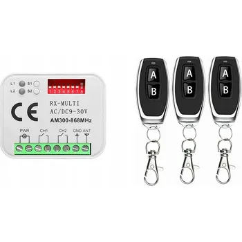 Dálkový ovladač vrat Univerzální přijímač dálkového ovládání pro garážová vrata 433/868MHz RX MULTI 300-90