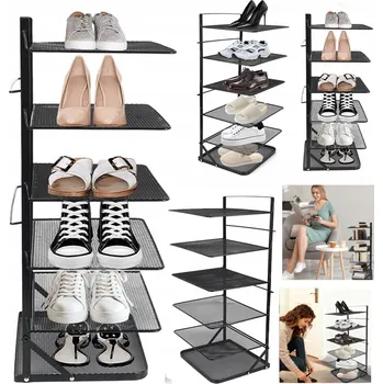 REGÁL NA BOTY BOTNÍK ORGANIZÉR 3 ÚROVNĚ NASTAVITELNÁ ŠÍŘKA POLICE