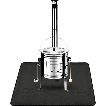 Sport Perfect Home Ohnivzdorná podložka pod kotlík 122x76cm, černá, 73561