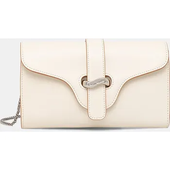 Kabelka Kožená kabelka Emporio Armani EW004420.AF25356 béžová 01X, vel. ONE SIZE