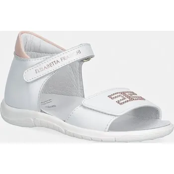 Dívčí sandály Dětské kožené sandály Elisabetta Franchi F1A2.E0541 bílá 00X, EUR 21