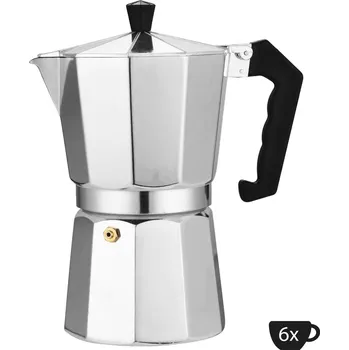 Domácí spotřebič Moka kávovar na indukciu 6 šálok, Perfect Home Argento 16690 hliník