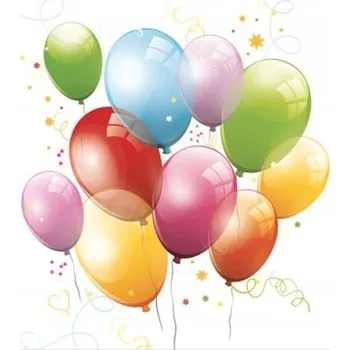 Papírový ubrousek Ubrousky Balónky 20 KS 33x33cm