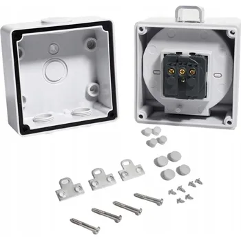 Elektrická zásuvka Venkovní vodotěsná zásuvka se spínačem 230V IP66