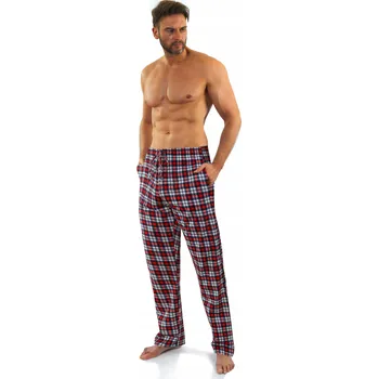 Pánské pyžamové kalhoty dlouhé Milo New kostkované Vzor 12 bavlněné M