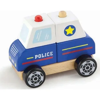 Dřevěná hračka VIGA Dřevěný policejní vůz pro nejmenší děti