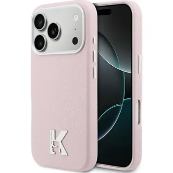 Pouzdro na mobilní telefon Pouzdro Karl Lagerfeld pro iPhone 17 Pro Max 6,9" HC MAGSAFE PU FW s logem KHEAD růžové