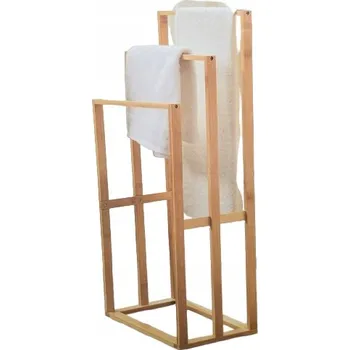 Držák na ručník SMUKEE Bambusový stojanový věšák na ručníky 42 x 24 x 82 cm 389