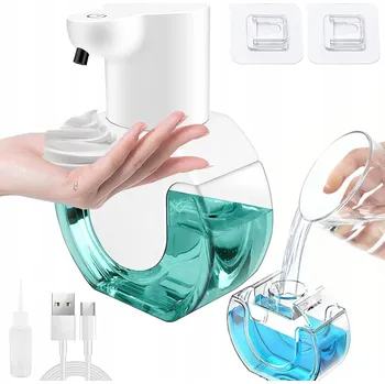 Dávkovač mýdla Bezkontaktní Dávkovač mýdla v pěně, Automatický dávkovač pěny, USB, 420 ml