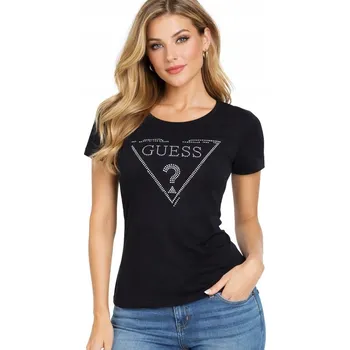 Dámské tričko Dámské tričko GUESS s logem W1BI00J1311 Černé