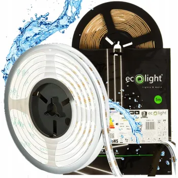 LED páska LED pásek Ecolight COB 12V DC 45W 4950 lm studená bílá IP67 5 m