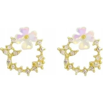 Náušnice Náušnice Věnce Zirkony Květina 1, 9 Cm Puzetové