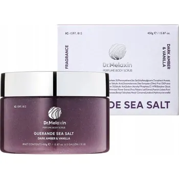 Tělový peeling DR.MELAXIN Parfémovaný solný tělový peeling Dark Amber & Vanilla 450 g
