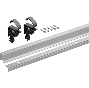 Nábytkové kování Hettich WingLine L Sada profilů pro těžké dveře s dolním vedením, 1200 mm, stříbřitě eloxovaná