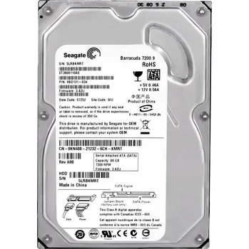 Interní pevný disk DELL 0DC334 80GB 7.2K 8MB SATA II 3.5' ST3808110AS