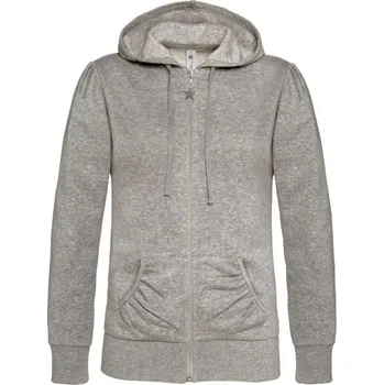 Dámská mikina B&C | Wonder /women heather grey L Dámská mikina s kapucí