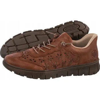 Dámské polobotky Dámské polobotky Rieker hnědé N1358-22 Brown
