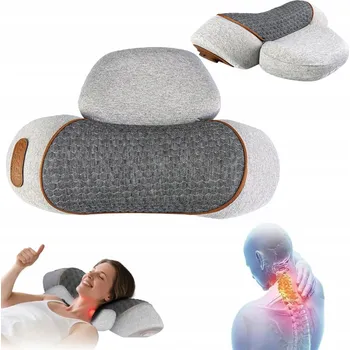 Masážní přístroj MASÁŽNÍ PŘÍSTROJ SHIATSU MASÁŽNÍ POLŠTÁŘ PRO MASÁŽ KRKU, ZAD A CELÉHO TĚLA S NAHŘÍVÁNÍM