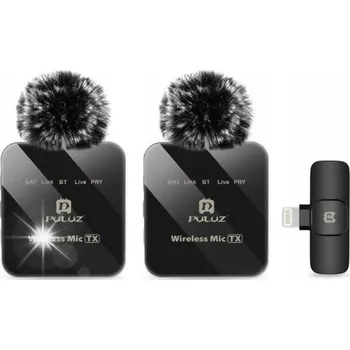 Mikrofon 2x Bezdrátový klopový mikrofon pro telefon USB-C iPhone 16 15 Puluz