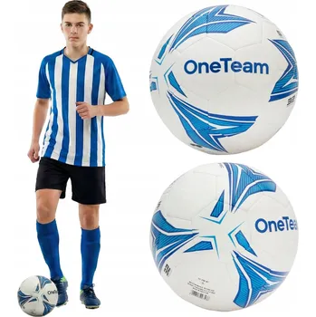 Fotbalový míč Fotbalový míč OneTeam MS Basic bílý/modrý, velikost 5