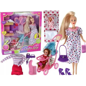 Panenka Panenka Lucy v těhotenství Sada s příslušenstvím XXL