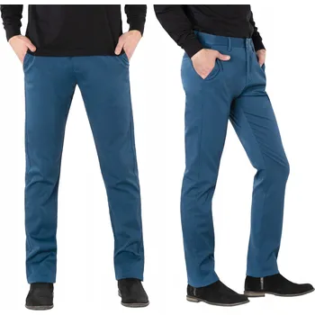 Elegantní společenské pánské bavlněné kalhoty CHINOS Kobaltově modré 1992 W39L34