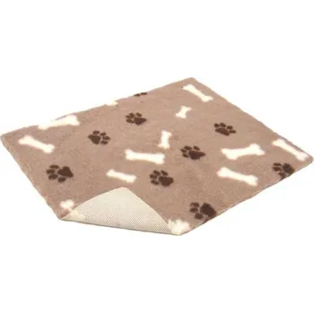 Pelíšek pro psa Vetbed protiskluz / Drybed hnědá motivy, role 10 x 1,5 m, vlas 30 mm + Doprava ZDARMA