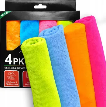 Utěrka UTĚRKA UTĚRKA Z MIKROVLÁKNA MĚKKÁ SAVÁ VYSOKÁ KVALITA 30X30CM 4 KS