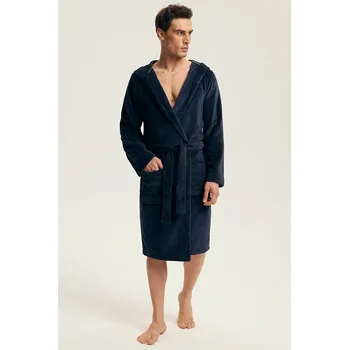Pánský župan Hřejivý pánský župan Naps tmavě modrý XXL