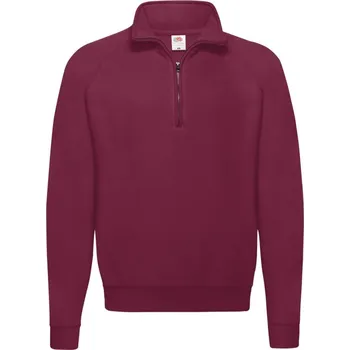 Pánská mikina F.O.L. | Classic Zip-Neck Sweat burgundy XL Mikina
