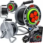 M PRODLUŽOVACÍ KABEL BUBNOVÝ ZAHRADNÍ 25M 3x2,5 KABEL NA BUBNU KOVOVÝ