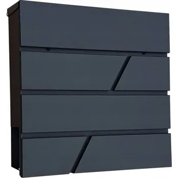 Poštovní schránka Poštovní schránka euroschránka, s vhozem, se schránkou na noviny Stahl šedá