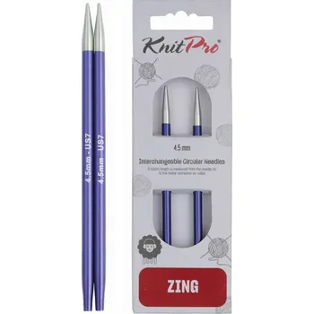 Nástroj na niť a příze KnitPro ZING výměnné jehlice 4,5 mm