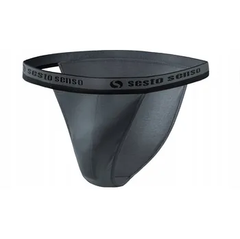 Slipy Pánské slipy TANGA SM04 moderní pohodlné Grafitové S