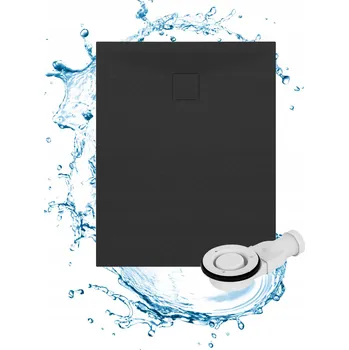 Sprchová vanička Granitan TEJA obdélníková 100 x 80 cm Černá