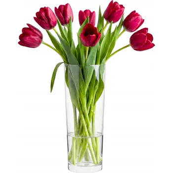 Váza VÁZA FLAKON Na Květiny MALÁ Průhledný výš. 23,8 cm SKLO Trend for Home