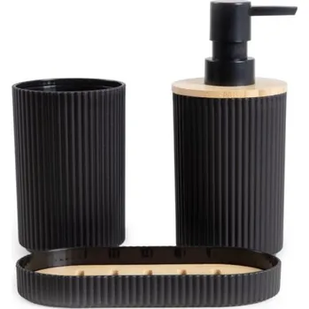 Sada koupelnových doplňků Sada koupelnových doplňků CRUZ černá 747137