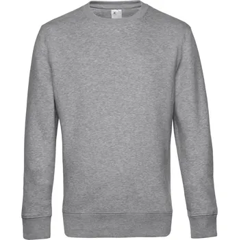 Pánská mikina B&C | KING Crew Neck_° heather grey 4XL Mikina