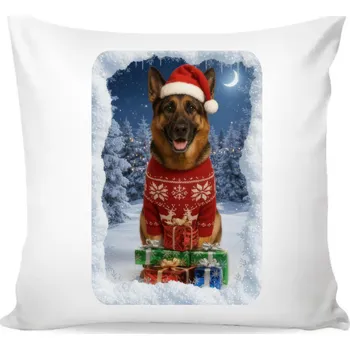 Povlak na polštářek Povlak na polštář vánoční Německý vlčák