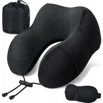 Polštář Polštář za krk s paměťovou pěnou, tmavě modrý