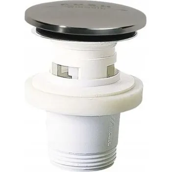 Sifon Zátka umyvadlová Click-Clack bez přepadu kulatý Wirquin stříbrná