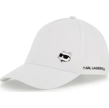 Kšiltovka Dětská bavlněná kšiltovka Karl Lagerfeld Z31196.58 bílá 00X, vel. 58