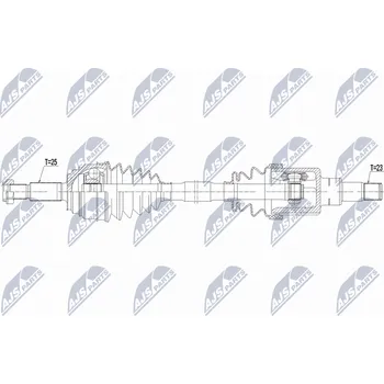 Poloosa kola Hnací hřídel AJS Parts NPW-FR-189