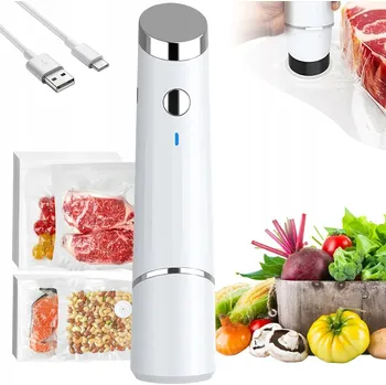 Vakuovačka AUTOMATICKÁ SVÁŘEČKA FÓLIÍ BÍLÁ S 20 SÁČKY KOMPAKTNÍ PŘENOSNÁ